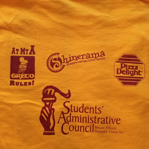 Vintage Y2K Mount Allison University "It's A Mt. A World" T-Shirt Adult Large - Picture 4 of 12